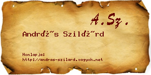 András Szilárd névjegykártya