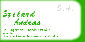 szilard andras business card