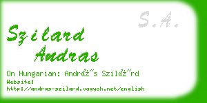 szilard andras business card